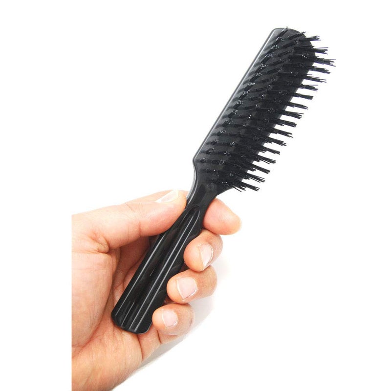 LUXXII (3 Pack) 6" Pocket Plastic Handle Nylon Bristle Brush Hair Comb Designed for All Hair Types (A) - Image 5